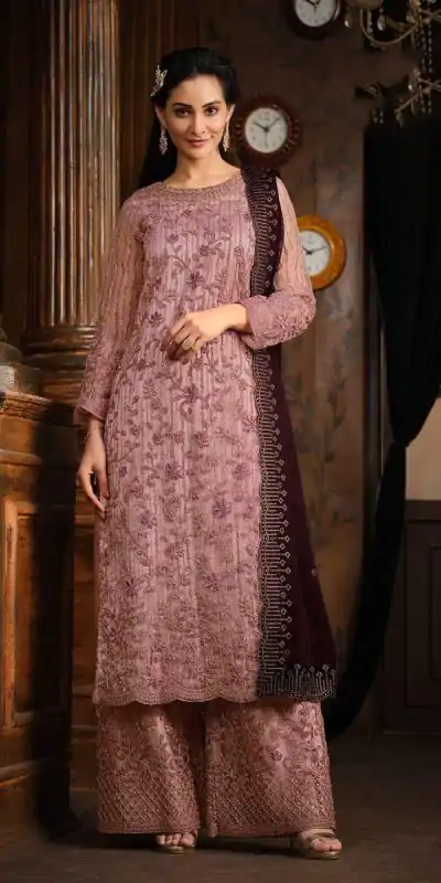 FC 5391 Pink Color Net With Coding Sequence Work Salwar Suit Casual, Wedding, Party, Festive, Events Etc.4-6 Working Days@ 2699/-only | Casual Suits, Jump Suits, Salwar suit, Creative suits, Designer Suits, Palazzo Suits, Party Wear Suits, Patiala Suits, Straight Suits