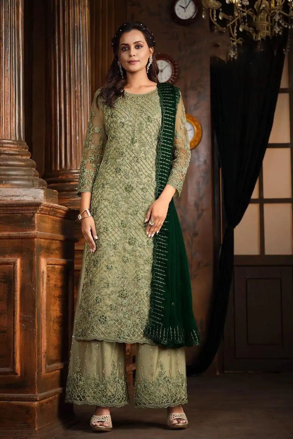 FC 5391 Pista Color Net With Coding Sequence Work Salwar Suit Casual, Wedding, Party, Festive, Events Etc.4-6 Working Days@ 2699/-only | Casual Suits, Jump Suits, Salwar suit, Creative suits, Designer Suits, Palazzo Suits, Party Wear Suits, Patiala Suits, Straight Suits