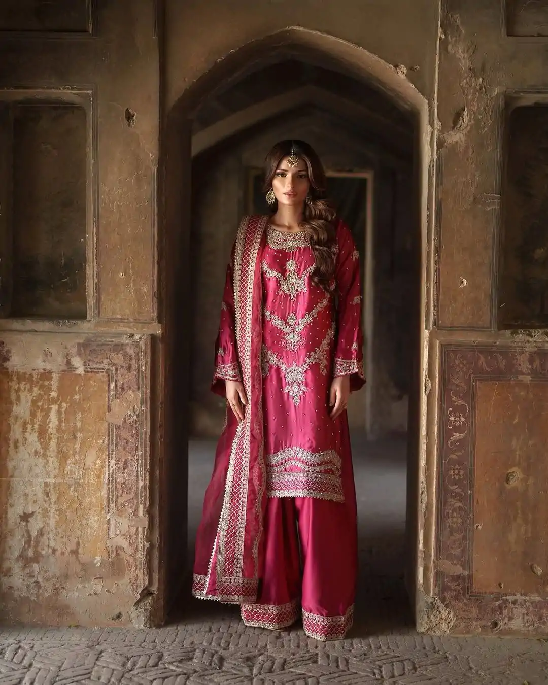 SRK 5251 Rani Pink Color Chinnon Silk Sequence Work Salwar Suit Salwar Suit Casual, Wedding, Festive, Events . Expected Delivery  4-6 Working Days @2149/- | Casual Suits, Jump Suits, Salwar suit, Creative suits, Designer Suits, Palazzo Suits, Party Wear Suits, Patiala Suits, Straight Suits