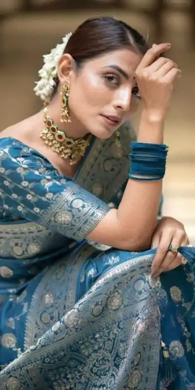 MS 483 Blue Color Soft Litchi Silk Kubera Pattu Saree Casual, Wedding, Festive, Events . Expected Delivery  4-6 Working Days @1199/- only                                                                                                                                             | Designer Sarees, Embroidered Sarees, Sarees, Bollywood Sarees, Creative Sarees, Ethnic Saree, Modern Digital sarees, Party Wear Sarees