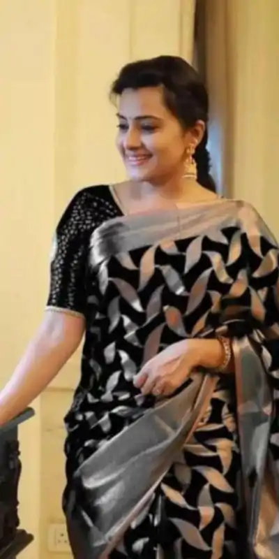  MS 172 Black Color Soft Litchi Silk All Over Weaving Saree Casual, Wedding, Festive, Events . Expected Delivery  4-6 Working Days @1199/- only      | Designer Sarees, Embroidered Sarees, Sarees, Bollywood Sarees, Creative Sarees, Ethnic Saree, Modern Digital sarees, Party Wear Sarees