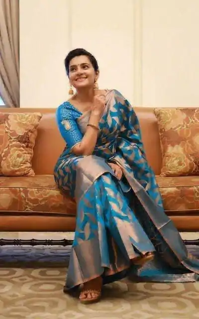  MS 172 Blue Color Soft Litchi Silk All Over Weaving Saree Casual, Wedding, Festive, Events . Expected Delivery  4-6 Working Days @1199/- only      | Designer Sarees, Embroidered Sarees, Sarees, Bollywood Sarees, Creative Sarees, Ethnic Saree, Modern Digital sarees, Party Wear Sarees