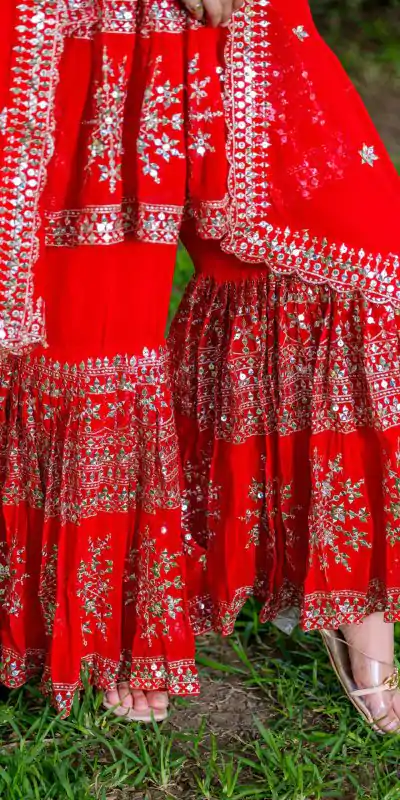 Ram 094 Red Color Georgette 7mm Sequence Work Salwar Suit Casual, Wedding, Festive, Events . Expected Delivery  4-6 Working Days @2349/- only      | Casual Suits, Jump Suits, Salwar suit, Creative suits, Designer Suits, Palazzo Suits, Party Wear Suits, Patiala Suits, Straight Suits