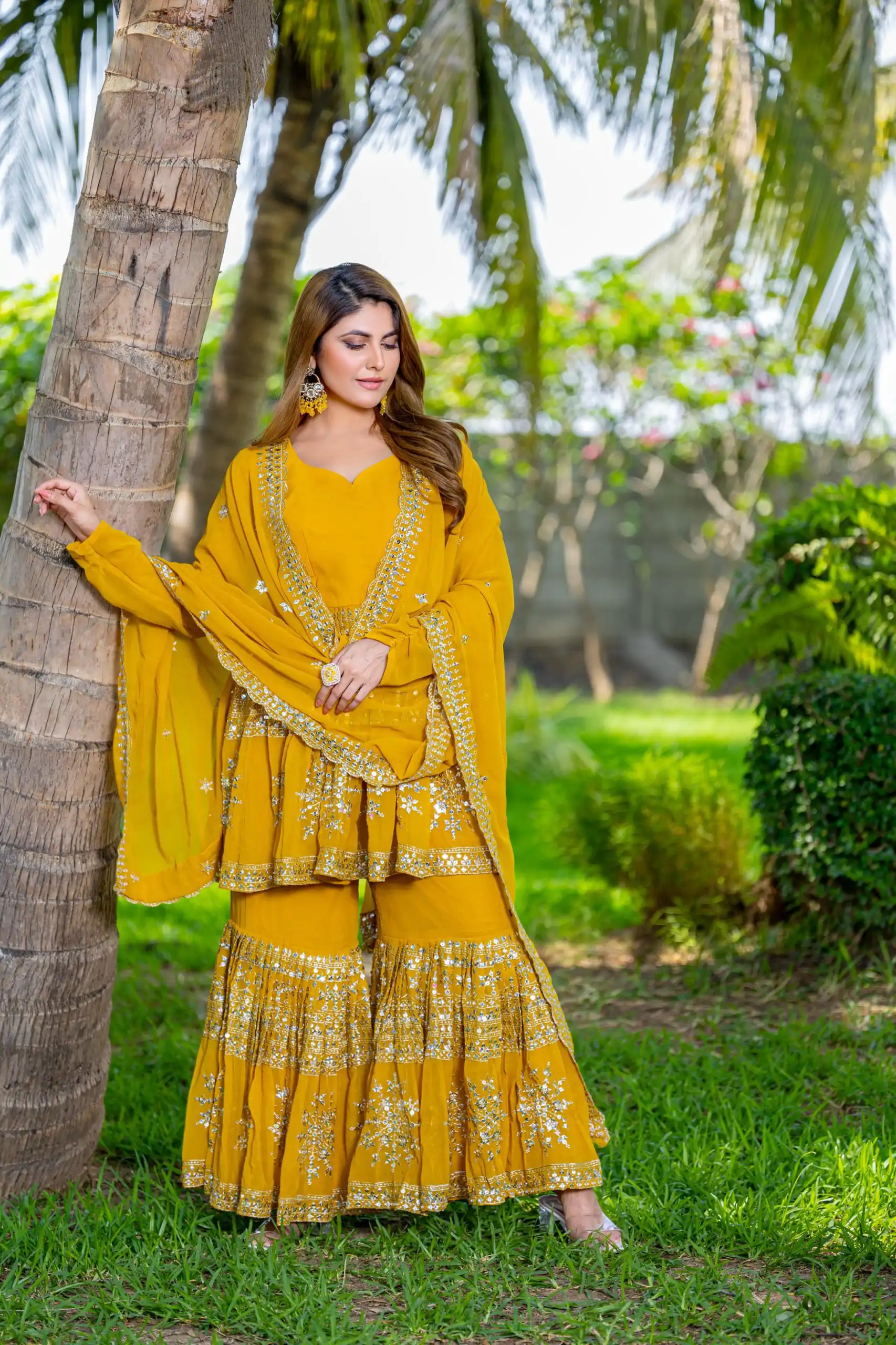 Ram 094 Yellow Color Georgette 7mm Sequence Work Salwar Suit Casual, Wedding, Festive, Events . Expected Delivery  4-6 Working Days @2349/- only      | Casual Suits, Jump Suits, Salwar suit, Creative suits, Designer Suits, Palazzo Suits, Party Wear Suits, Patiala Suits, Straight Suits
