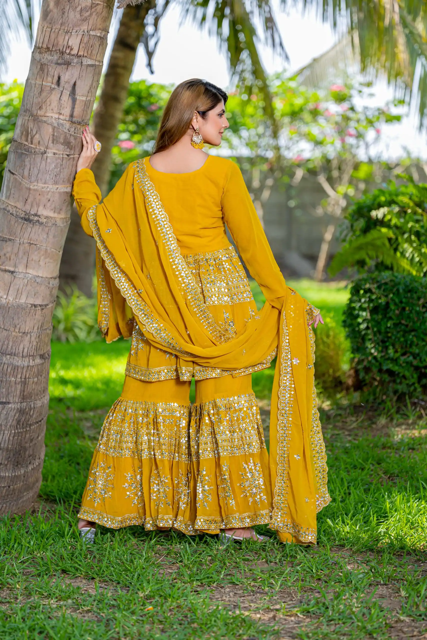 Ram 094 Yellow Color Georgette 7mm Sequence Work Salwar Suit Casual, Wedding, Festive, Events . Expected Delivery  4-6 Working Days @2349/- only      | Casual Suits, Jump Suits, Salwar suit, Creative suits, Designer Suits, Palazzo Suits, Party Wear Suits, Patiala Suits, Straight Suits