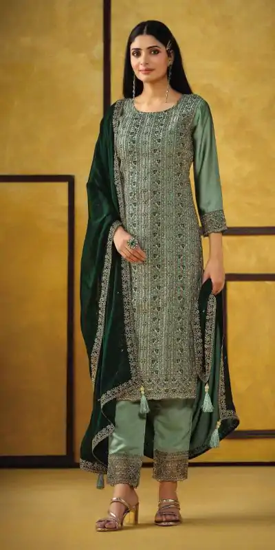 FC 5421 Firozi Color Rangoli Coding Sequence Work Salwar Suit Casual, Wedding, Party, Festive, Events Etc.4-6 Working Days@ 2749/-only | Casual Suits, Jump Suits, Salwar suit, Creative suits, Designer Suits, Palazzo Suits, Party Wear Suits, Patiala Suits, Straight Suits