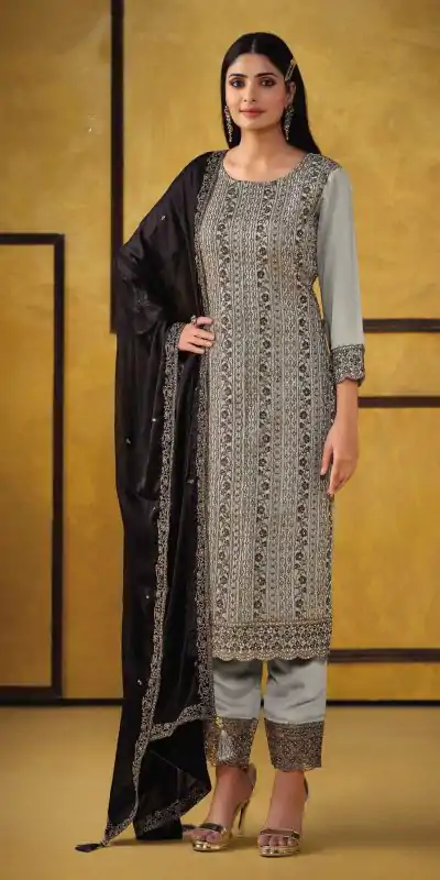 FC 5421 Light Blue Color Rangoli Coding Sequence Work Salwar Suit Casual, Wedding, Party, Festive, Events Etc.4-6 Working Days@ 2749/-only | Casual Suits, Jump Suits, Salwar suit, Creative suits, Designer Suits, Palazzo Suits, Party Wear Suits, Patiala Suits, Straight Suits