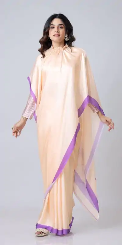 ST 1102B Light Peach Color Japan Satin Digital Print Work Saree Casual, Wedding, Festive, Events . Expected Delivery  4-6 Working Days @1849/- only      | Designer Sarees, Embroidered Sarees, Sarees, Bollywood Sarees, Creative Sarees, Ethnic Saree, Modern Digital sarees, Party Wear Sarees