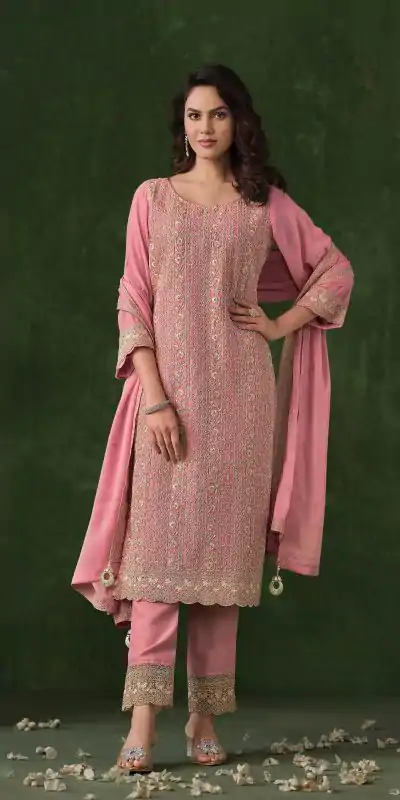 FC 6021 Peach Color Rangoli Coding Sequence Work Salwar Suit Casual, Wedding, Party, Festive, Events Etc.4-6 Working Days@ 2699/-only | Casual Suits, Jump Suits, Salwar suit, Creative suits, Designer Suits, Palazzo Suits, Party Wear Suits, Patiala Suits, Straight Suits