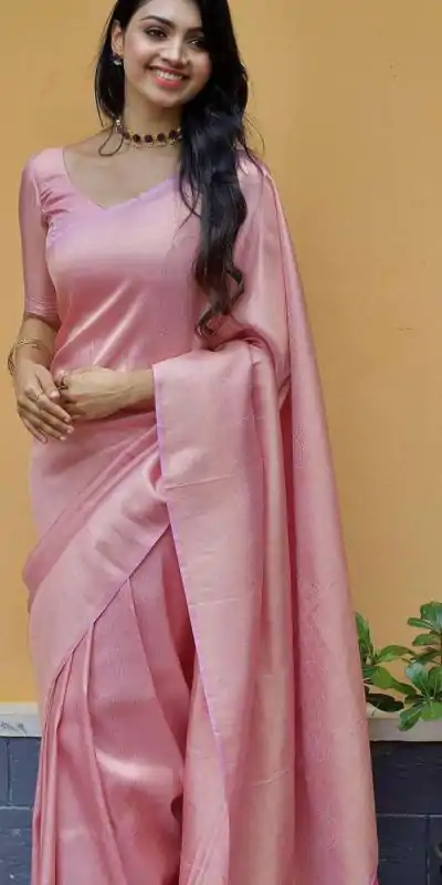 KP 4074 Pink  Color Lichi Silk Jacquard Work On All Over Saree Casual, Wedding, Festive, Events . Expected Delivery  4-6 Working Days @1399/- only                                                                                                                                           | Designer Sarees, Embroidered Sarees, Sarees, Bollywood Sarees, Creative Sarees, Ethnic Saree, Modern Digital sarees, Party Wear Sarees