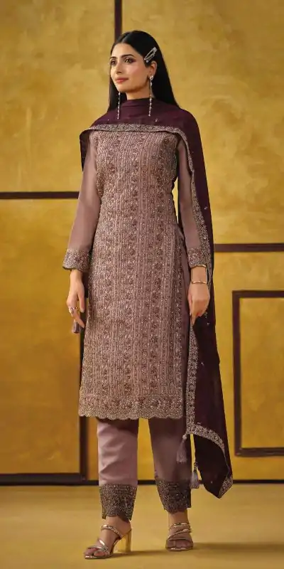 FC 5421 Pink Color Rangoli Coding Sequence Work Salwar Suit Casual, Wedding, Party, Festive, Events Etc.4-6 Working Days@ 2749/-only | Casual Suits, Jump Suits, Salwar suit, Creative suits, Designer Suits, Palazzo Suits, Party Wear Suits, Patiala Suits, Straight Suits