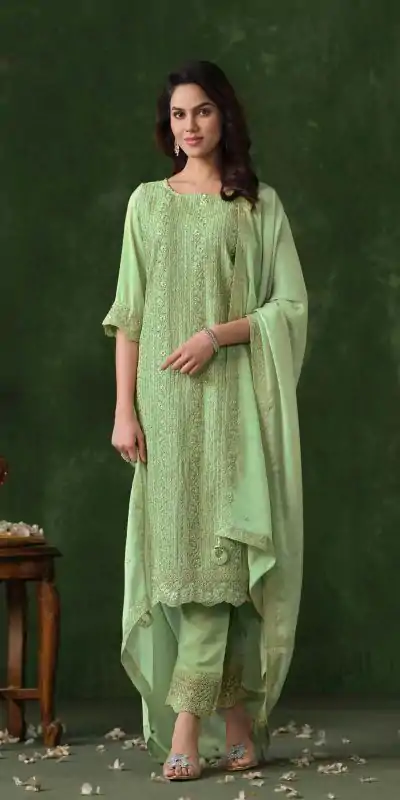 FC 6021 Pista Color Rangoli Coding Sequence Work Salwar Suit Casual, Wedding, Party, Festive, Events Etc.4-6 Working Days@ 2699/-only | Casual Suits, Jump Suits, Salwar suit, Creative suits, Designer Suits, Palazzo Suits, Party Wear Suits, Patiala Suits, Straight Suits