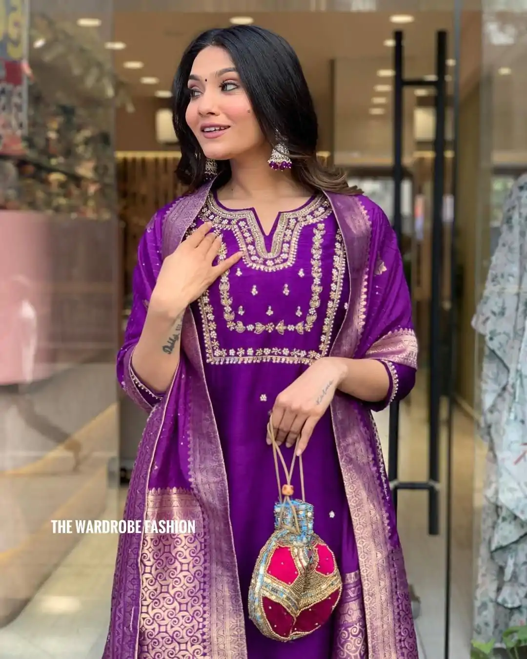 MF 749 Purple Color Roman Silk Coding Work Salwar Suit Casual, Wedding, Party, Festive, Events Etc.4-6 Working Days@ 1699/-only | Casual Suits, Jump Suits, Salwar suit, Creative suits, Designer Suits, Palazzo Suits, Party Wear Suits, Patiala Suits, Straight Suits