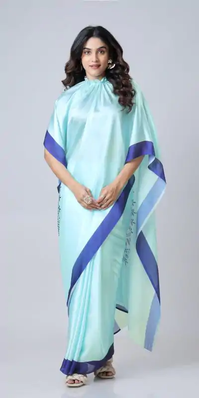 ST 1102B Sky Blue Color Japan Satin Digital Print Work Saree Casual, Wedding, Festive, Events . Expected Delivery  4-6 Working Days @1849/- only      | Designer Sarees, Embroidered Sarees, Sarees, Bollywood Sarees, Creative Sarees, Ethnic Saree, Modern Digital sarees, Party Wear Sarees
