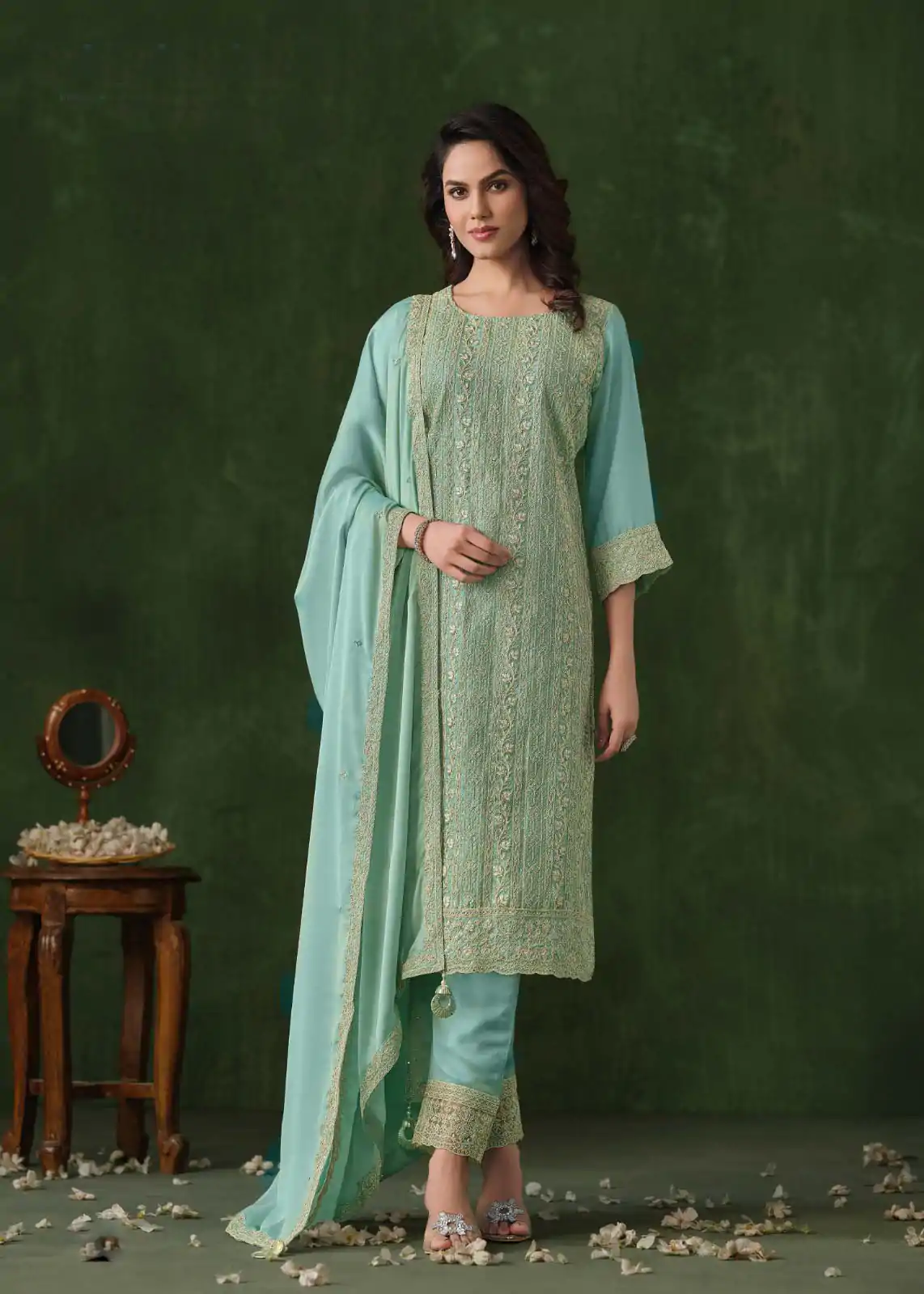 FC 6021 Sky Blue Color Rangoli Coding Sequence Work Salwar Suit Casual, Wedding, Party, Festive, Events Etc.4-6 Working Days@ 2699/-only | Casual Suits, Jump Suits, Salwar suit, Creative suits, Designer Suits, Palazzo Suits, Party Wear Suits, Patiala Suits, Straight Suits