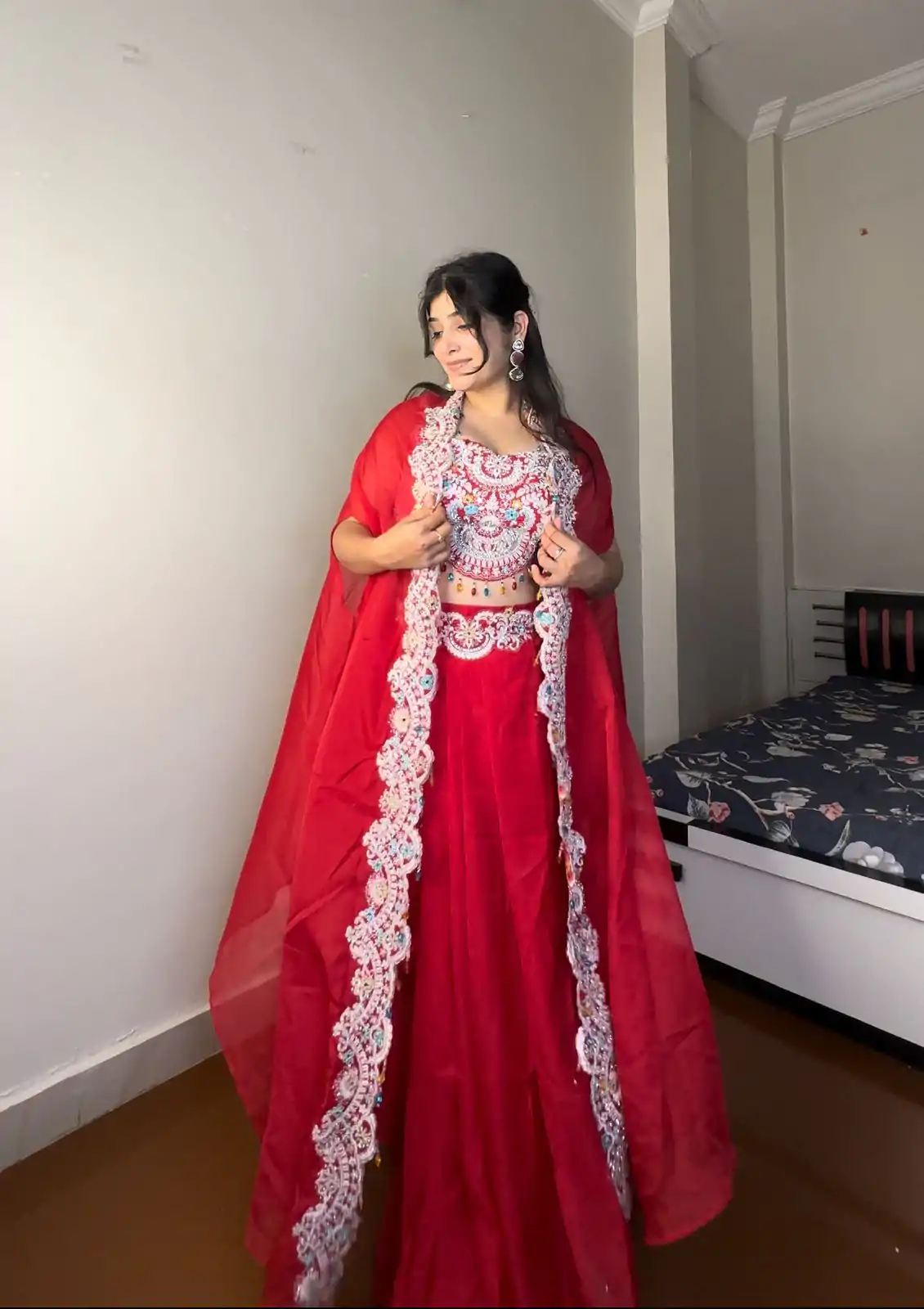 BE 338 Red Color Georgette Sequence Diamond Work Dhoti Suit Casual, Wedding, Festive, Events . Expected Delivery  4-6 Working Days @1999/- only      | Casual Suits, Jump Suits, Salwar suit, Creative suits, Designer Suits, Palazzo Suits, Party Wear Suits, Patiala Suits, Straight Suits