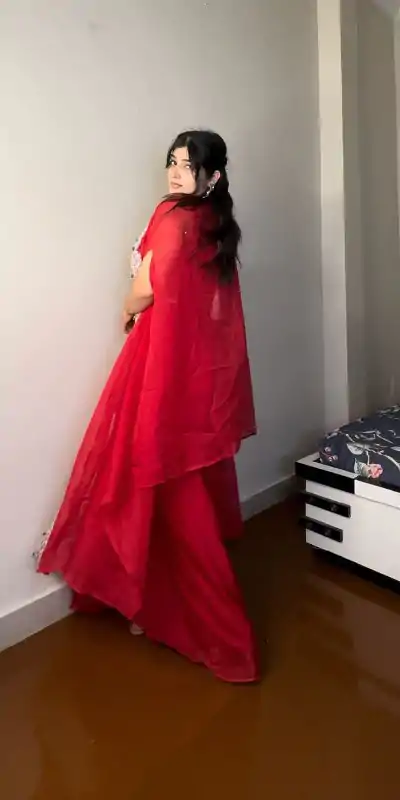 BE 338 Red Color Georgette Sequence Diamond Work Dhoti Suit Casual, Wedding, Festive, Events . Expected Delivery  4-6 Working Days @1999/- only      | Casual Suits, Jump Suits, Salwar suit, Creative suits, Designer Suits, Palazzo Suits, Party Wear Suits, Patiala Suits, Straight Suits