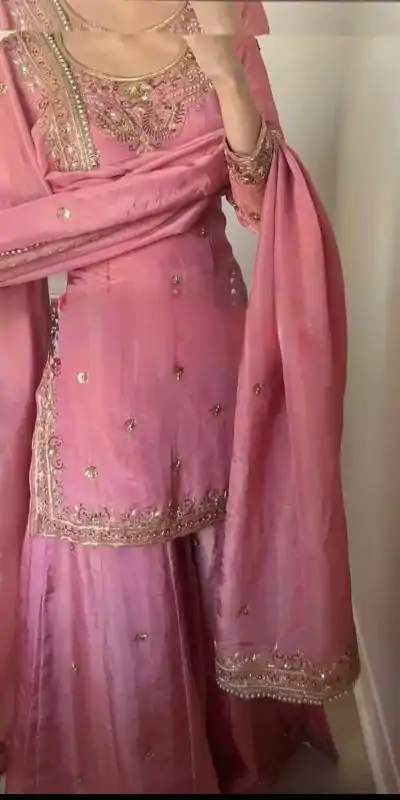 ZF 408 Peach Color Chinon Silk Sequence Work Salwar Suit Casual, Wedding, Festive, Events . Expected Delivery 4-6 Working Days @2049/- only | Casual Suits, Jump Suits, Salwar suit, Creative suits, Designer Suits, Palazzo Suits, Party Wear Suits, Patiala Suits, Straight Suits