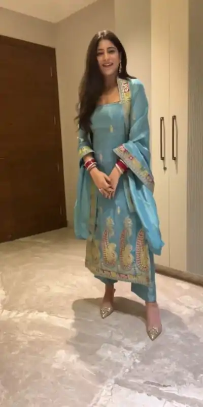 SR 1613 Blue Color Chinon Silk Embroidery Sequence Work Salwar Suit Casual, Wedding, Festive, Events . Expected Delivery  4-6 Working Days @1999/- only      | Casual Suits, Jump Suits, Salwar suit, Creative suits, Designer Suits, Palazzo Suits, Party Wear Suits, Patiala Suits, Straight Suits