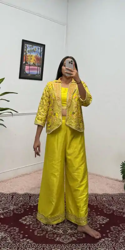 ST 1096 Light Yellow Color Chinon Embroidery Work With Moti Lace Salwar Suit Casual, Wedding, Festive, Events . Expected Delivery  4-6 Working Days @1999/-    | Casual Suits, Jump Suits, Salwar suit, Creative suits, Designer Suits, Palazzo Suits, Party Wear Suits, Patiala Suits, Straight Suits