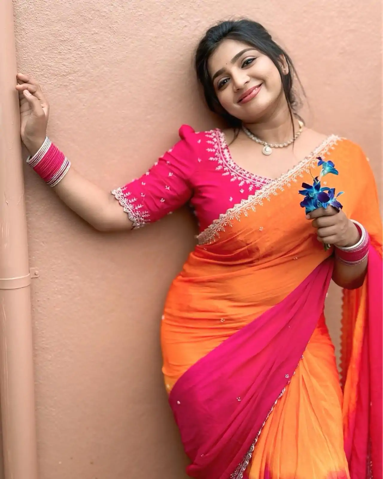  AC Soniya2 Orange Pink Color Chinnon Embroidery Sequence Saree Casual, Wedding, Festive, Events . Expected Delivery  4-6 Working Days @1949/- only      | Designer Sarees, Embroidered Sarees, Sarees, Bollywood Sarees, Creative Sarees, Ethnic Saree, Modern Digital sarees, Party Wear Sarees