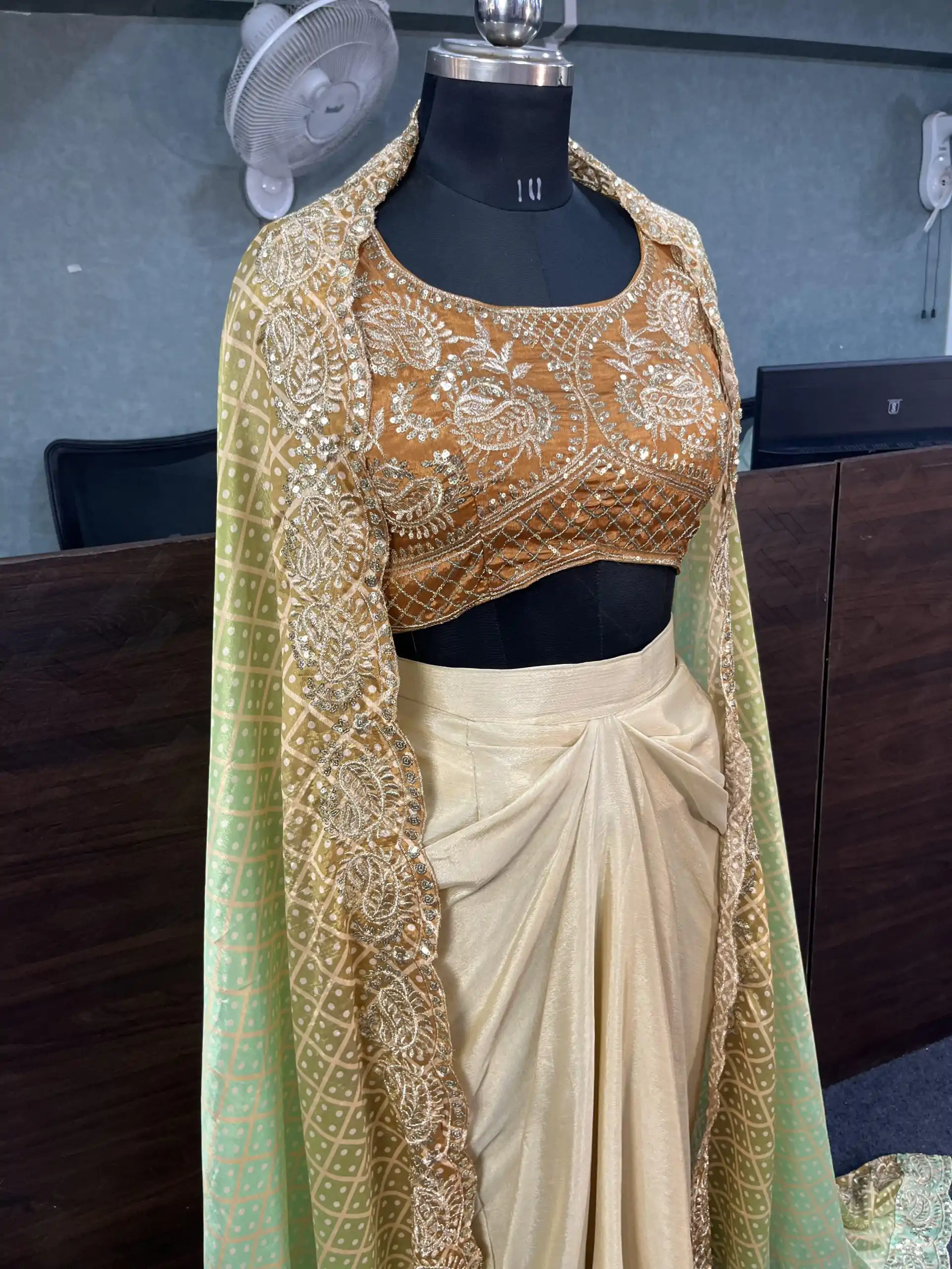 BD 1747 Orange Color Chinon Silk Embroidery Sequins Work Dhoti Suit Casual, Wedding, Party, Festive, Events Etc.4-6 Working Days@ 1999/-only | Casual Suits, Jump Suits, Salwar suit, Creative suits, Designer Suits, Palazzo Suits, Party Wear Suits, Patiala Suits, Straight Suits