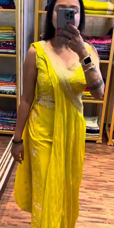 ST 1089 Yellow Color Chinon Embroidery Work Salwar Suit Casual, Wedding, Festive, Events . Expected Delivery  4-6 Working Days @1999/- only      | Casual Suits, Jump Suits, Salwar suit, Creative suits, Designer Suits, Palazzo Suits, Party Wear Suits, Patiala Suits, Straight Suits