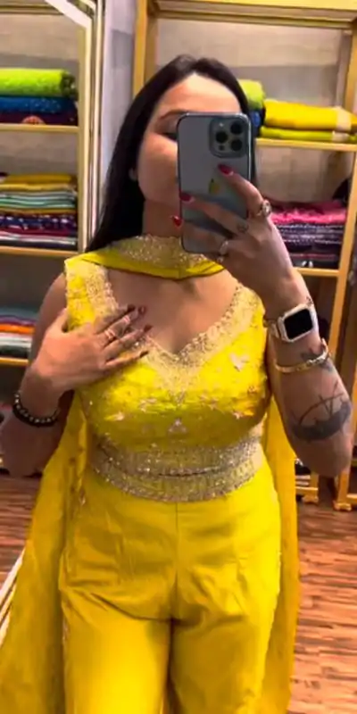 ST 1089 Yellow Color Chinon Embroidery Work Salwar Suit Casual, Wedding, Festive, Events . Expected Delivery  4-6 Working Days @1999/- only      | Casual Suits, Jump Suits, Salwar suit, Creative suits, Designer Suits, Palazzo Suits, Party Wear Suits, Patiala Suits, Straight Suits