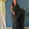 JR 629 Black Color Georgette Sequence Work Saree Casual, Wedding, Festive, Events . Expected Delivery  4-6 Working Days @1749/- only                                                                                                                                           | Designer Sarees, Embroidered Sarees, Sarees, Bollywood Sarees, Creative Sarees, Ethnic Saree, Modern Digital sarees, Party Wear Sarees