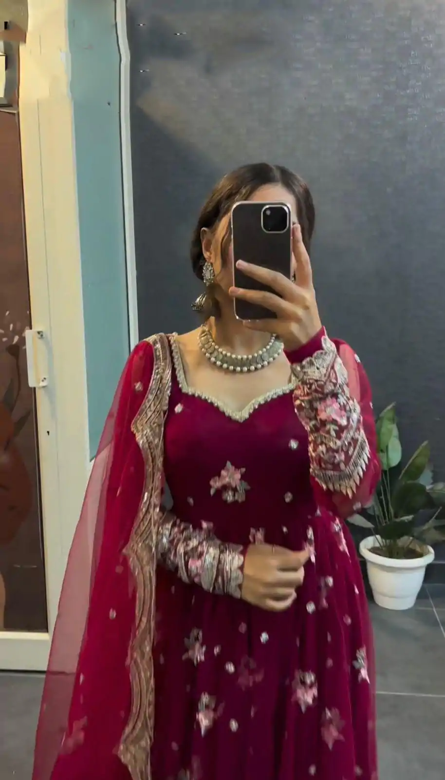 KD 1373 Red Color Georgette Thread With Sequence Salwar Suit Casual, Wedding, Party, Festive, Events Etc.4-6 Working Days@ 2049/-only | Casual Suits, Jump Suits, Salwar suit, Creative suits, Designer Suits, Palazzo Suits, Party Wear Suits, Patiala Suits, Straight Suits