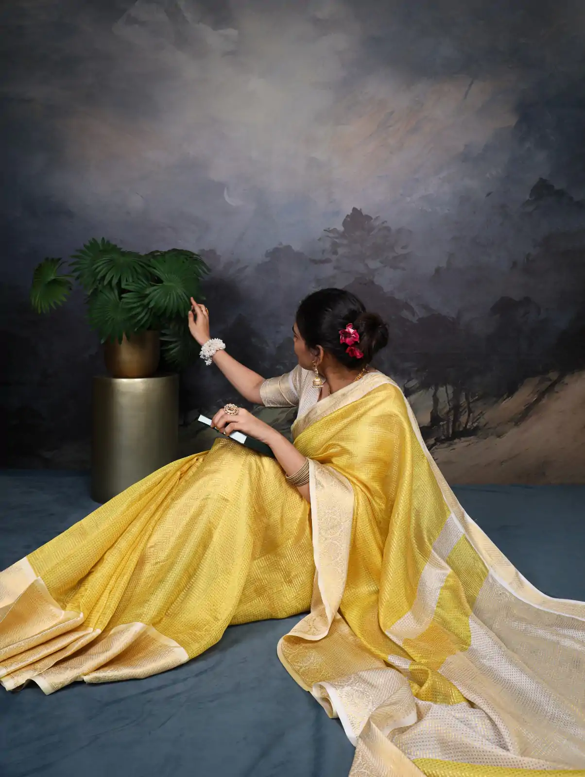 YNF 7403 Yellow Color Jacquard Chex Zari Weaving Work Saree Casual, Wedding, Festive, Events . Expected Delivery  4-6 Working Days @1499/- only                                                                                                                                             | Designer Sarees, Embroidered Sarees, Sarees, Bollywood Sarees, Creative Sarees, Ethnic Saree, Modern Digital sarees, Party Wear Sarees