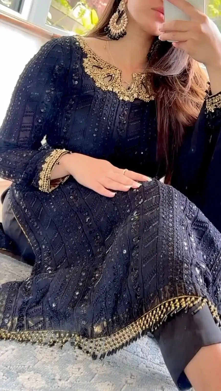 RTC 5702 Black Color Georgette Thread Sequence Work Salwar Suit Wedding, Party, Festive, Events Etc. Expected Delivery 4-6 Working Days @2099/- | Casual Suits, Jump Suits, Salwar suit, Creative suits, Designer Suits, Palazzo Suits, Party Wear Suits, Patiala Suits, Straight Suits