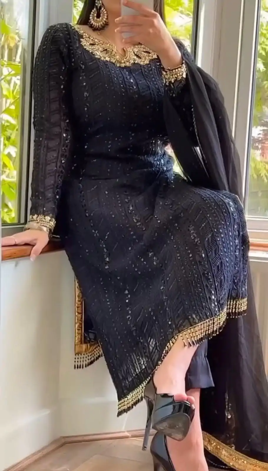 RTC 5702 Black Color Georgette Thread Sequence Work Salwar Suit Wedding, Party, Festive, Events Etc. Expected Delivery 4-6 Working Days @2099/- | Casual Suits, Jump Suits, Salwar suit, Creative suits, Designer Suits, Palazzo Suits, Party Wear Suits, Patiala Suits, Straight Suits