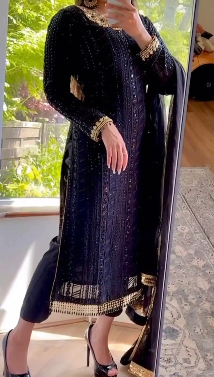 RTC 5702 Black Color Georgette Thread Sequence Work Salwar Suit Wedding, Party, Festive, Events Etc. Expected Delivery 4-6 Working Days @2099/- | Casual Suits, Jump Suits, Salwar suit, Creative suits, Designer Suits, Palazzo Suits, Party Wear Suits, Patiala Suits, Straight Suits