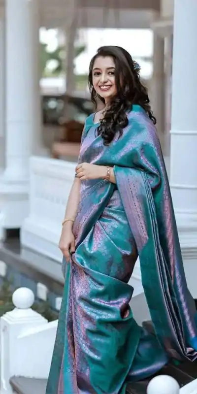 KP 5016 Blue Color Soft Litchi Silk jacquard Work On All Over Saree Casual, Wedding, Festive, Events . Expected Delivery  4-6 Working Days @1399/- only                                                                                                                                             | Designer Sarees, Embroidered Sarees, Sarees, Bollywood Sarees, Creative Sarees, Ethnic Saree, Modern Digital sarees, Party Wear Sarees