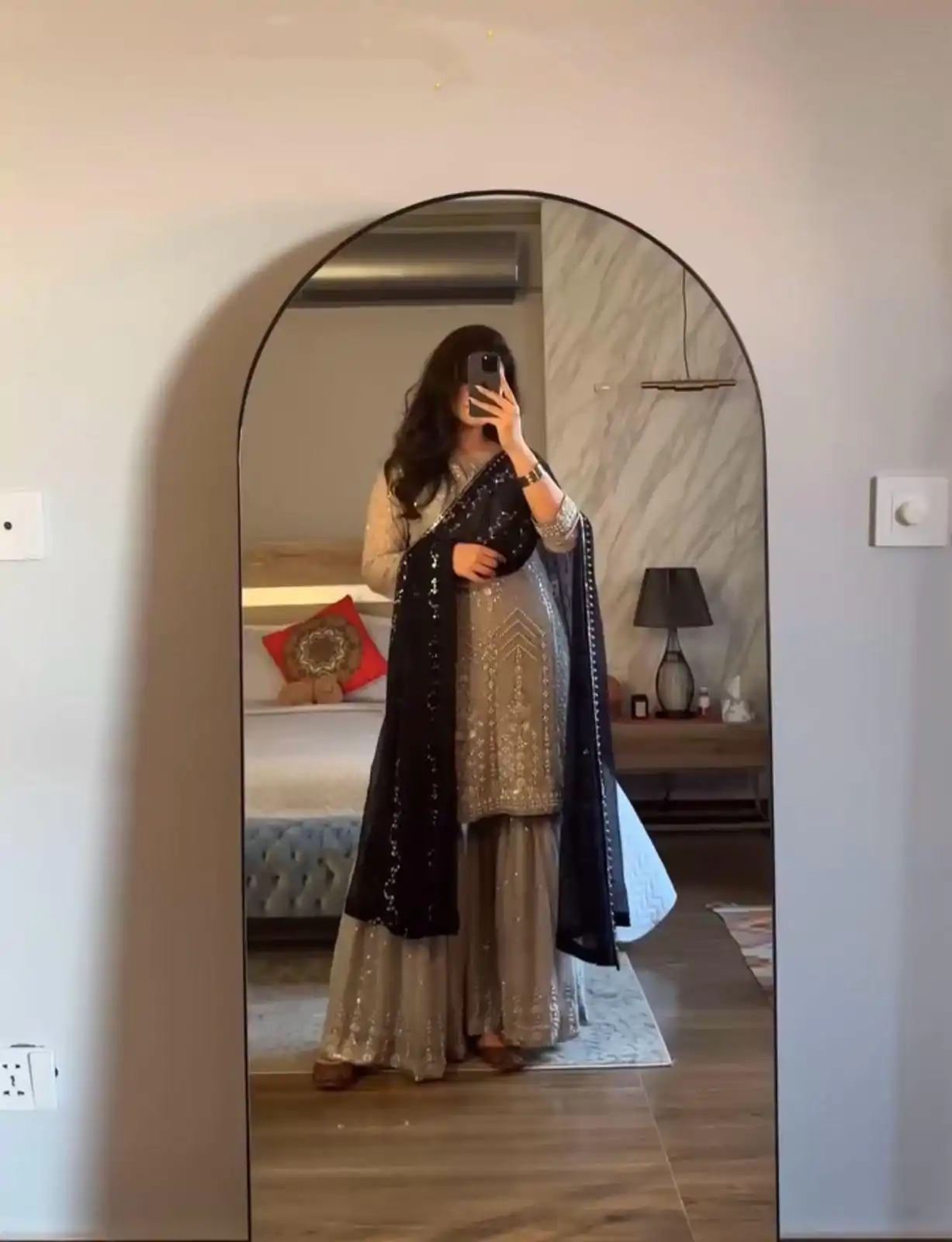 SRK 5246 Grey Color Faux Georgette Embroidery Sequence Beads Work Salwar Suit Casual, Wedding, Party, Festive, Events Etc.4-6 Working Days@ 2099/-only | Casual Suits, Jump Suits, Salwar suit, Creative suits, Designer Suits, Palazzo Suits, Party Wear Suits, Patiala Suits, Straight Suits