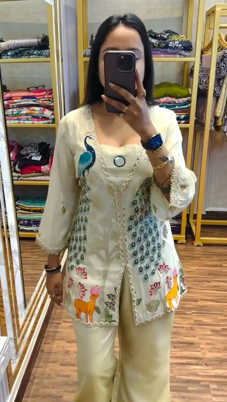 ST 1095 Light Pista Color Shimmer Embroidery Moti With Mirror Salwar Suit Casual, Wedding, Party, Festive, Events Etc.4-6 Working Days@ 1899/-only | Casual Suits, Jump Suits, Salwar suit, Creative suits, Designer Suits, Palazzo Suits, Party Wear Suits, Patiala Suits, Straight Suits