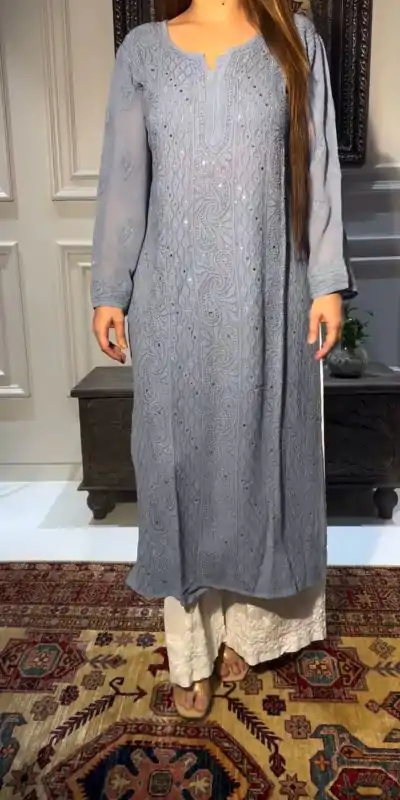 BE 336 Grey Color Rayon Embroidery Foil Thread Work Salwar Suit Casual, Wedding, Festive, Events . Expected Delivery  4-6 Working Days @1849/- only      | Casual Suits, Jump Suits, Salwar suit, Creative suits, Designer Suits, Palazzo Suits, Party Wear Suits, Patiala Suits, Straight Suits