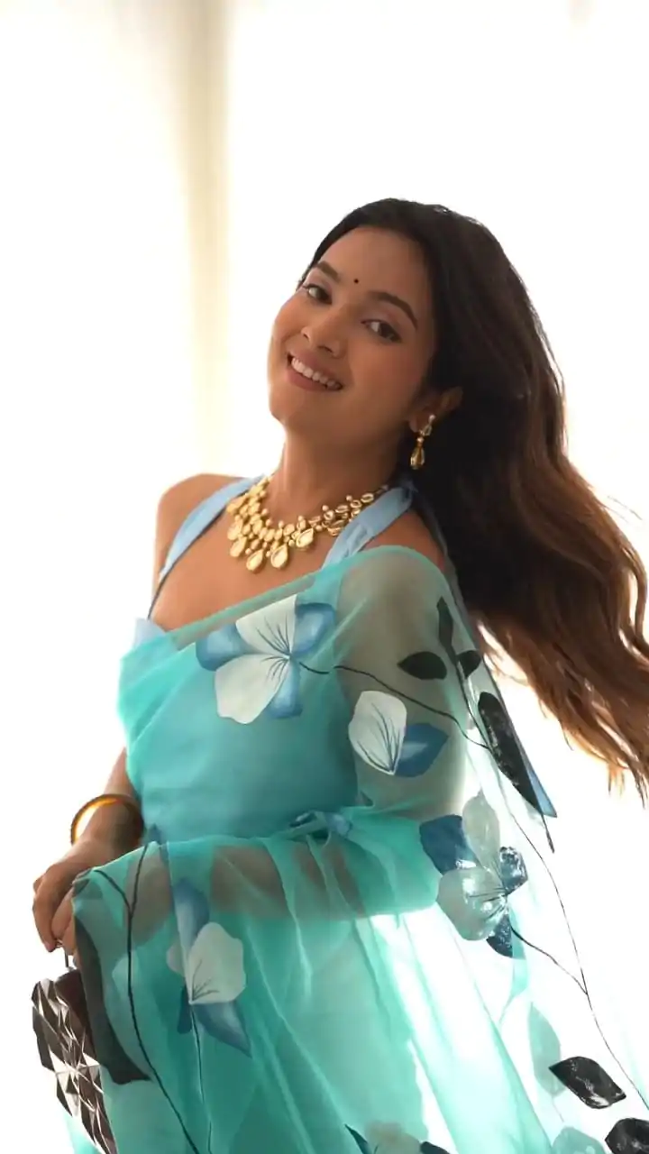 SC 407Sky Blue Color Soft Organza Silk Ready To Wear Saree Casual, Wedding, Festive, Events . Expected Delivery  4-6 Working Days @1599/- only                                                                                                                                           | Designer Sarees, Embroidered Sarees, Sarees, Bollywood Sarees, Creative Sarees, Ethnic Saree, Modern Digital sarees, Party Wear Sarees