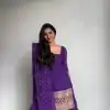 RTC 5662 Violet Color Georgette Thread Sequence Salwar Suit Casual, Wedding, Festive, Events . Expected Delivery  4-6 Working Days @1949/- only      | Casual Suits, Jump Suits, Salwar suit, Creative suits, Designer Suits, Palazzo Suits, Party Wear Suits, Patiala Suits, Straight Suits