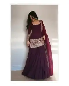 RTC 5662 Wine Color Georgette Thread Sequence Salwar Suit Casual, Wedding, Festive, Events . Expected Delivery  4-6 Working Days @1949/- only      | Casual Suits, Jump Suits, Salwar suit, Creative suits, Designer Suits, Palazzo Suits, Party Wear Suits, Patiala Suits, Straight Suits