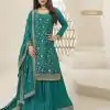 FC 66211 Blue Color Jacquard Silk Chinon Multi Work Salwar Suit Casual, Wedding, Party, Festive, Events Etc.4-6 Working Days@ 2649/-only | Casual Suits, Jump Suits, Salwar suit, Creative suits, Designer Suits, Palazzo Suits, Party Wear Suits, Patiala Suits, Straight Suits