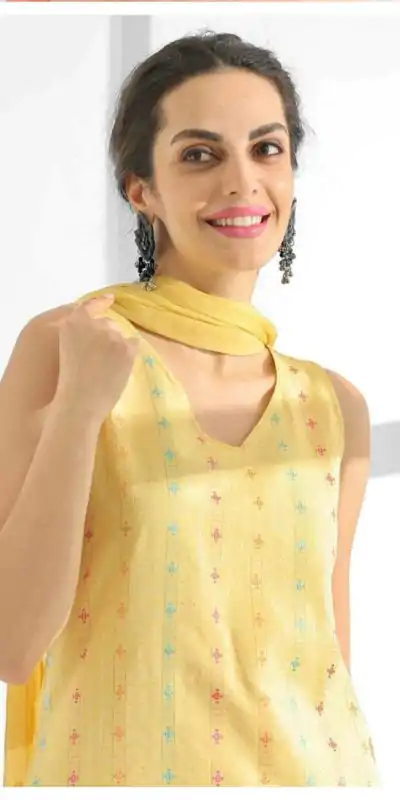 INLI Ghibli Yellow Color Pure Cotton Print Salwar Suit Casual, Wedding, Party, Festive, Events Etc.4-6 Working Days@ 1499/-only | Casual Suits, Jump Suits, Salwar suit, Creative suits, Designer Suits, Palazzo Suits, Party Wear Suits, Patiala Suits, Straight Suits