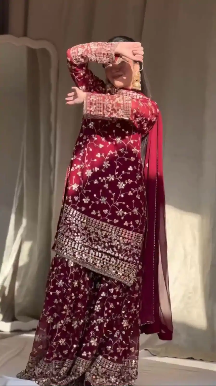 RTC 5858 Red Color Georgette Thread 9mm Sequence Salwar Suit Casual, Wedding, Festive, Events . Expected Delivery  4-6 Working Days @2349/- only      | Casual Suits, Jump Suits, Salwar suit, Creative suits, Designer Suits, Palazzo Suits, Party Wear Suits, Patiala Suits, Straight Suits