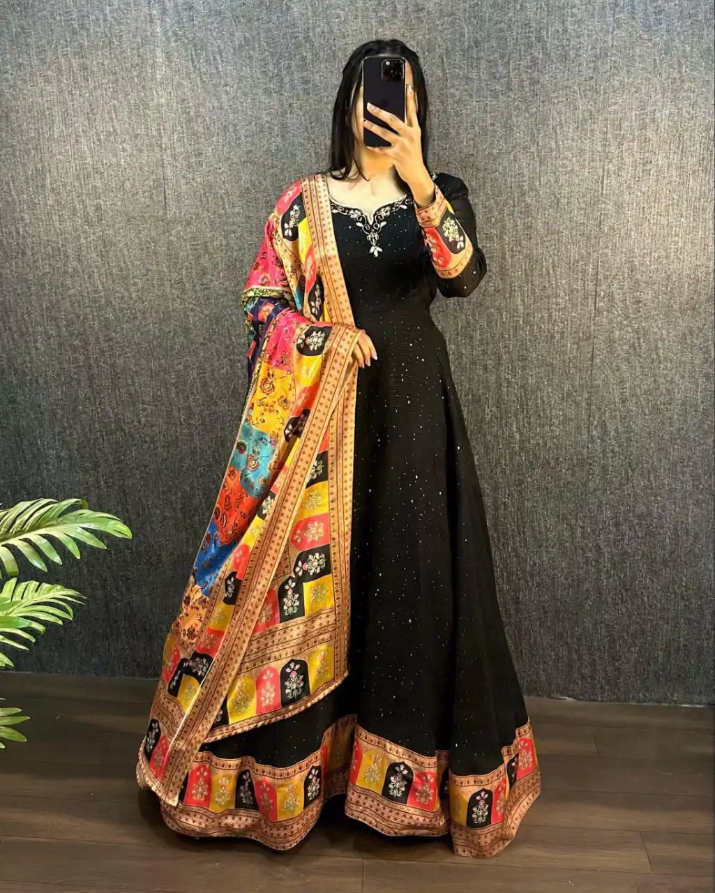 MF 781 Black Georgette Wide Sequence Work Anarkali Gown Wedding Party, Festive, Events Etc.4-6 Working Days @ 1649/ - only | Gowns, Bollywood Gowns, Creative Gowns, Designer Gowns, Embroidered Gowns, Party Wear Gowns, Straight Suits
