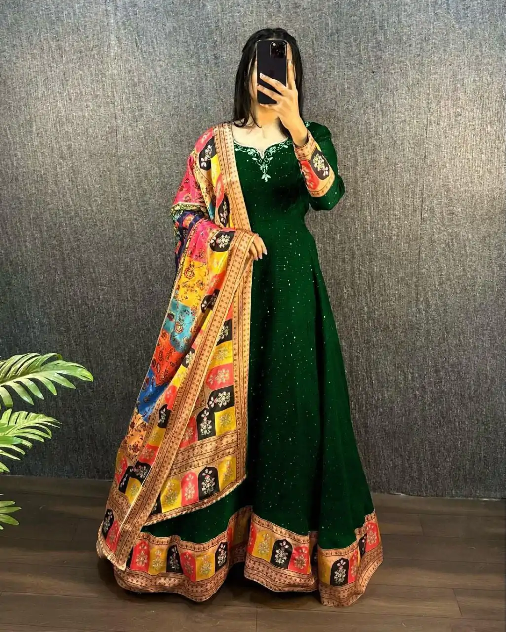 MF 781 Green Georgette Wide Sequence Work Anarkali Gown Wedding Party, Festive, Events Etc.4-6 Working Days @ 1649/ - only | Gowns, Bollywood Gowns, Creative Gowns, Designer Gowns, Embroidered Gowns, Party Wear Gowns, Straight Suits