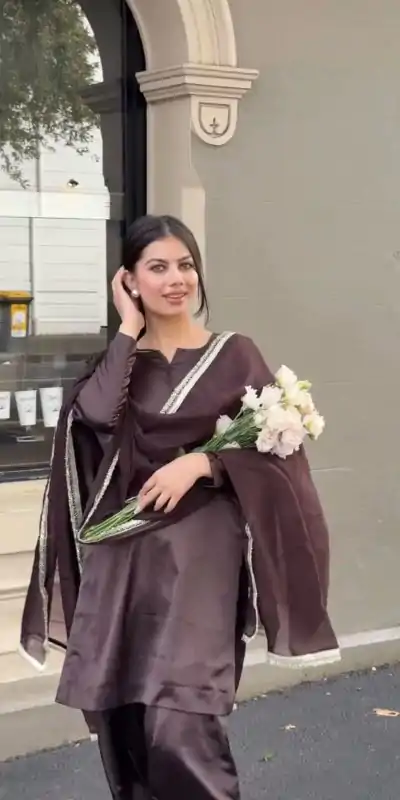 ZSR 3115 Wine Color Japan Satin With Full Sleeve Salwar Suit Casual, Wedding, Festive, Events . Expected Delivery  4-6 Working Days @1799/- only      | Casual Suits, Jump Suits, Salwar suit, Creative suits, Designer Suits, Palazzo Suits, Party Wear Suits, Patiala Suits, Straight Suits