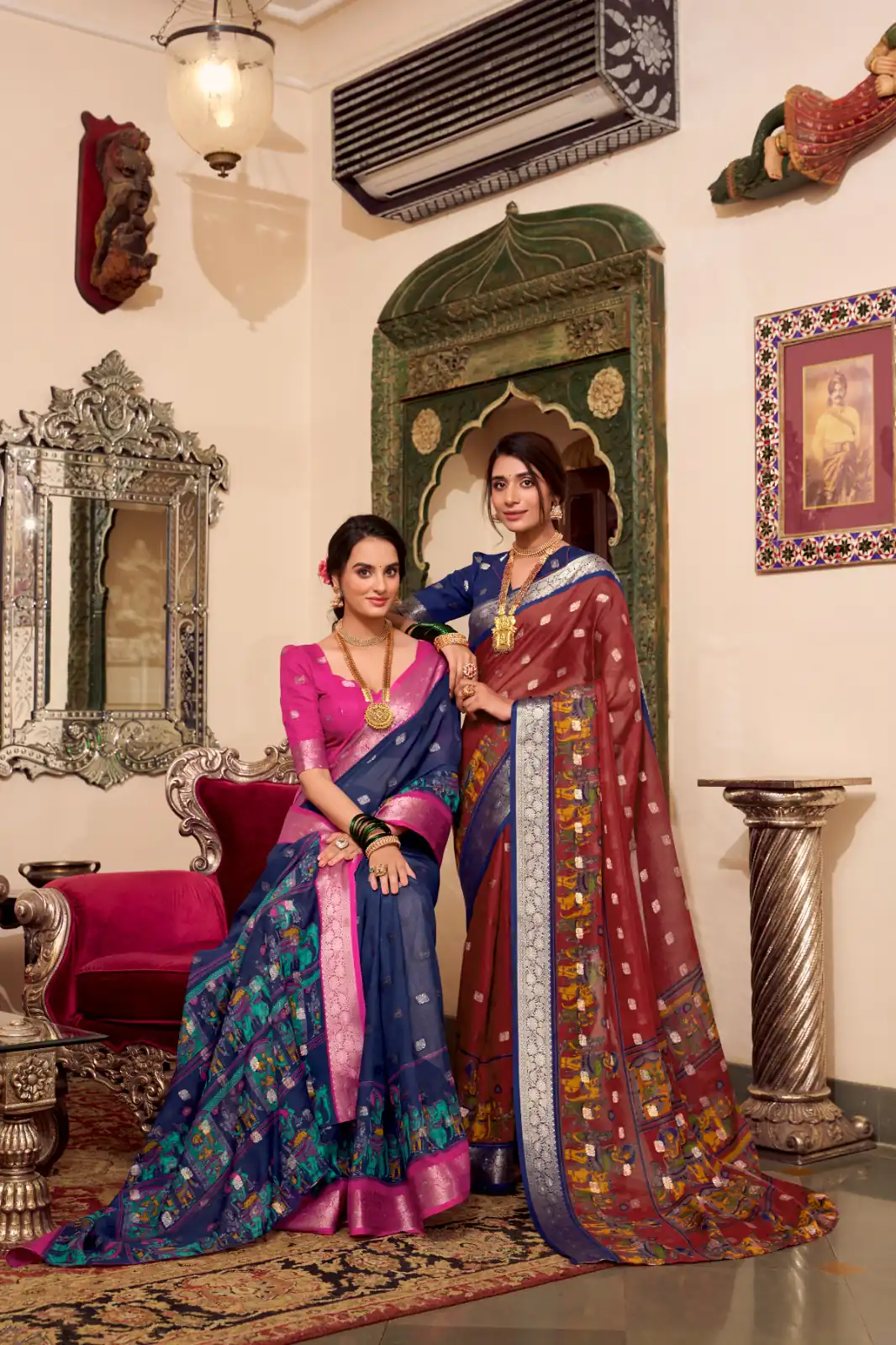 YNF 7031 Maroon Color Poly Cotton Kalamkari Print Saree Casual, Wedding, Festive, Events . Expected Delivery  4-6 Working Days @1699/- only                                                                                                                                           | Designer Sarees, Embroidered Sarees, Sarees, Bollywood Sarees, Creative Sarees, Ethnic Saree, Modern Digital sarees, Party Wear Sarees