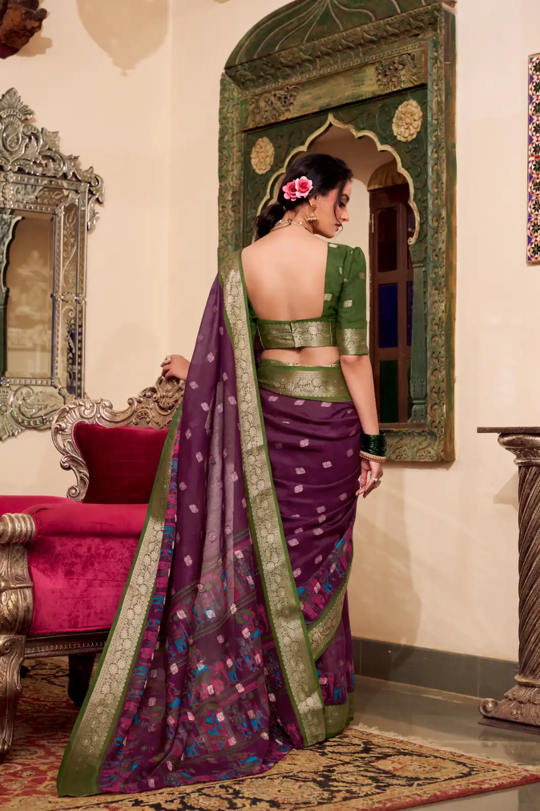 YNF 7031 Wine Color Poly Cotton Kalamkari Print Saree Casual, Wedding, Festive, Events . Expected Delivery  4-6 Working Days @1699/- only                                                                                                                                           | Designer Sarees, Embroidered Sarees, Sarees, Bollywood Sarees, Creative Sarees, Ethnic Saree, Modern Digital sarees, Party Wear Sarees