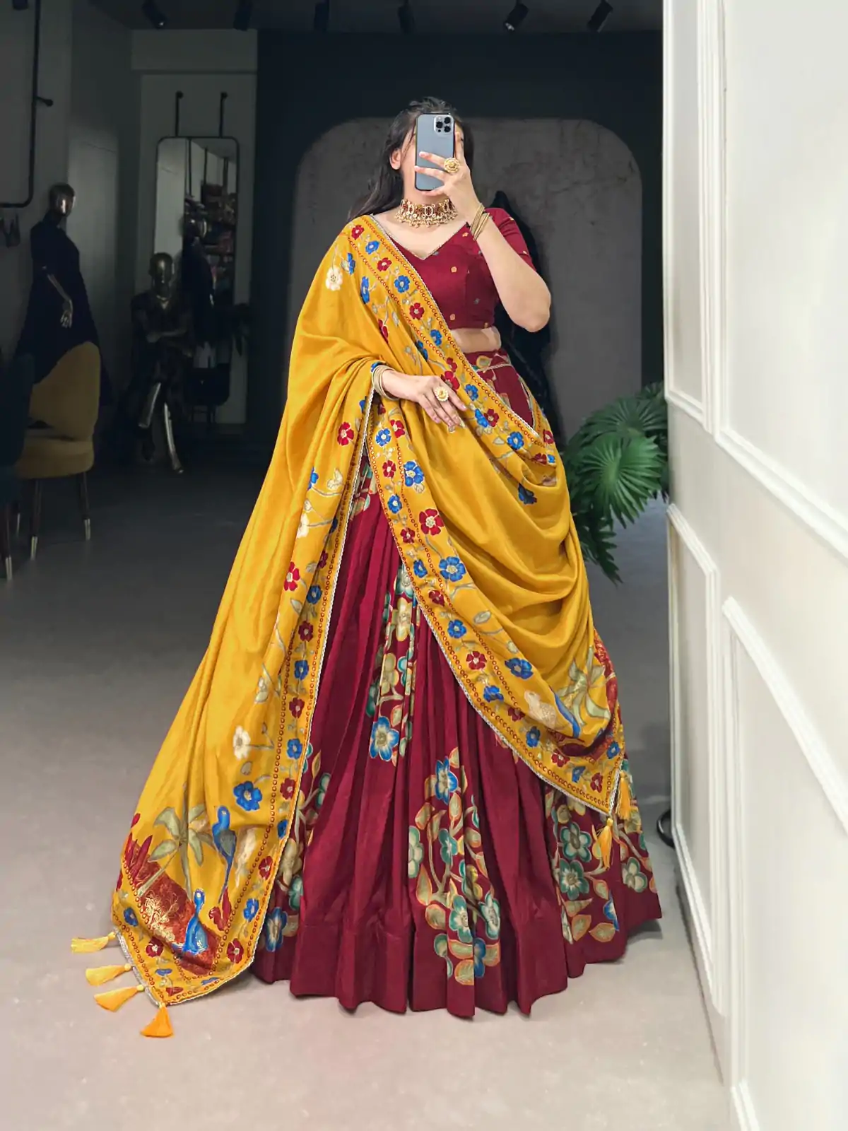 LNB 1239 Maroon Color Tushar Silk Printed Foil Work Lehenga Choli Casual, Wedding, Party, Festive, Events Etc.4-6 Working Days@ 2249/-only | Lehenga, Bollywood Lehenga, Creative Lehenga, Designer Lehenga, Embroidered Lehenga, Party Wear Lehenga